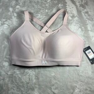 NWT Under Armour Women's 2X Sports Bra Pink UA Continuum High Support 1372985